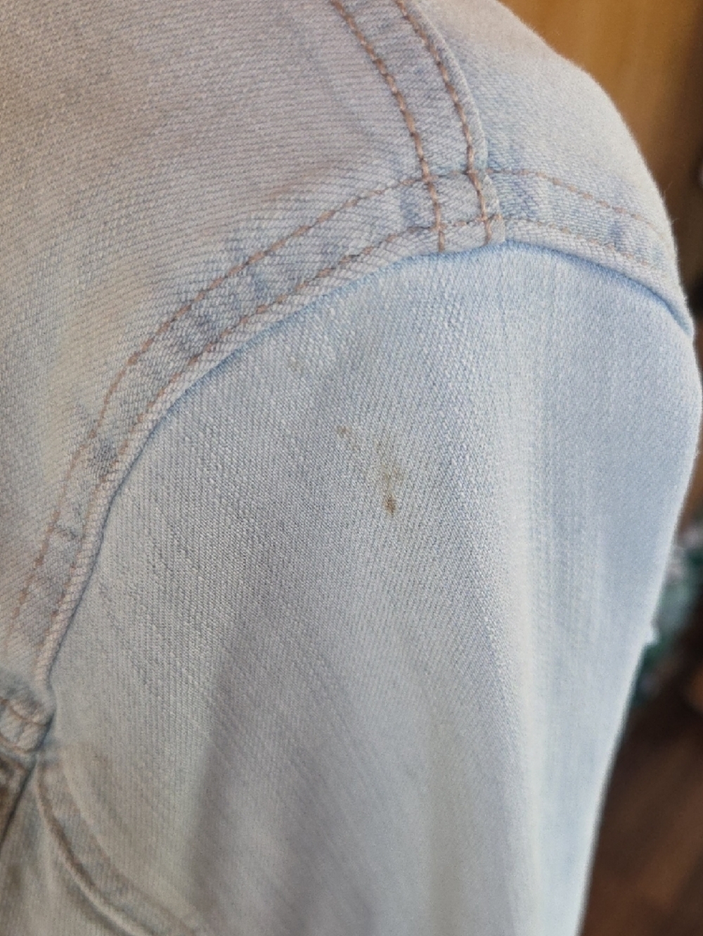 Just USA Light Blue Distressed Denim Jacket - Picture 3 of 9